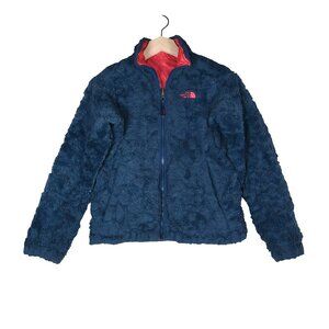 North Face Reversible Girls Jacket M Sherpa Fleece Puffer Outdoor Cozy
